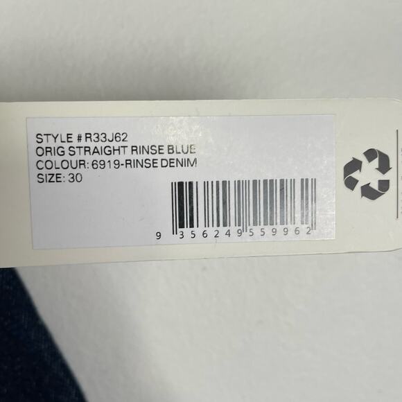 ROLLAβS Original High Rise Straight Jeans Rinse Blue NWT Sz 30 Medium Dark Wash - Picture 9 of 16